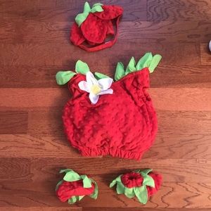 3-6 mos strawberry costume worn once